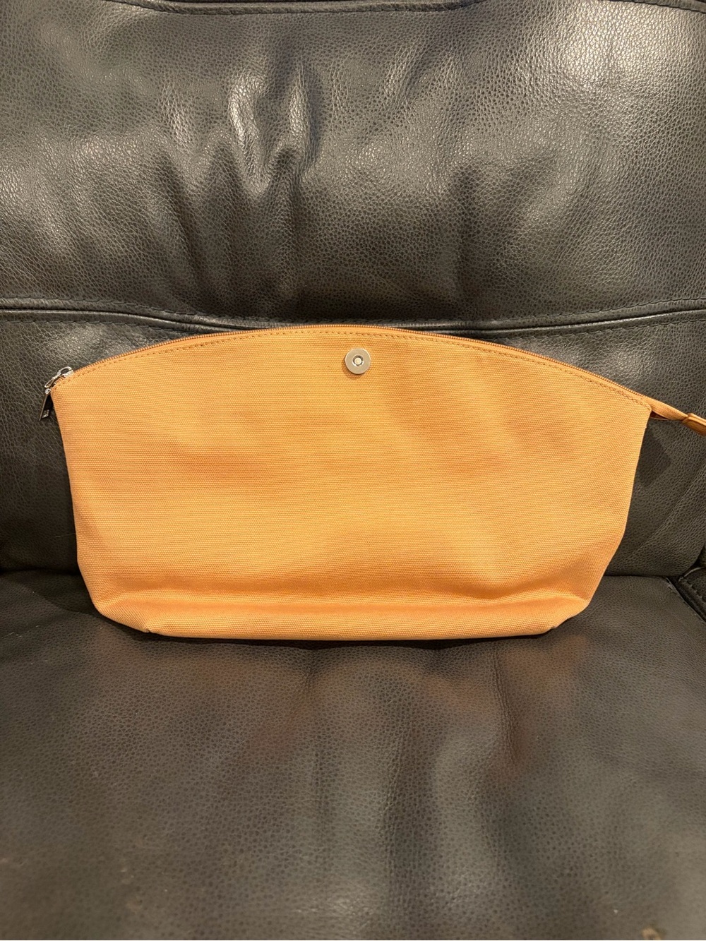 Antik Kraft Orange Canvas Cosmetic Pouch